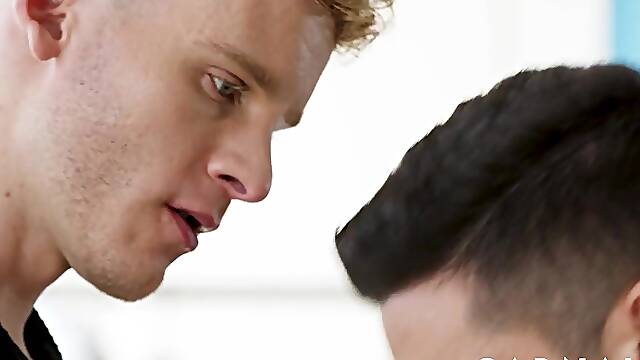 Dylan Tides fills Latin entertainment twink Luciano w cum