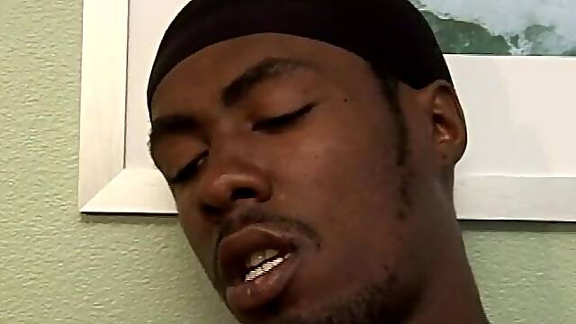 Mature ebony chap in police uniform gets butt coarse fucked by his youthful ally