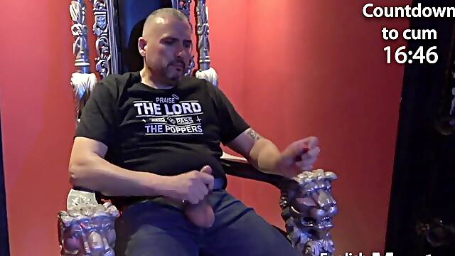 Cum countdown with uncut dad in boots PREVIEW