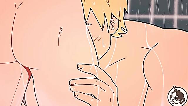 Tamaki vs Mirio in the gym shower, homosexual porn version of the manga my hero academia.