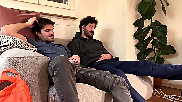 Str8 ally jerks most excellent buddy 1st time - got caught by roommate