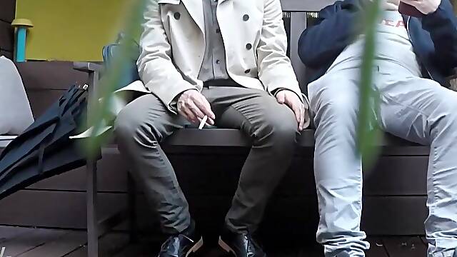 A bench rencounter turns into a public urinate humiliation