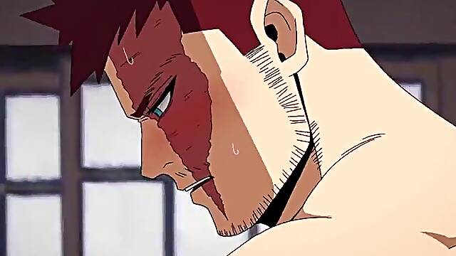Hard pounding the youthful hunks booty, homosexual animation
