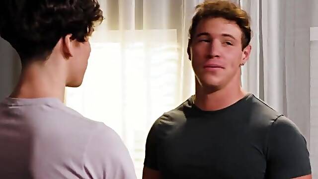 Homosexual step bros fight then bang