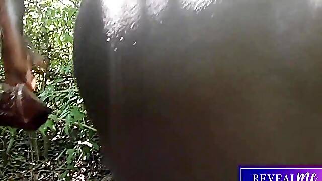RevealMe -- EBONY HOMOSEXUAL PAIR FOREST ORGY: WILD RAMROD-JERKING OFF & ANAL ADVENTURE