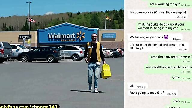 WALMART EMPLOYEE gets picked up AFTER WORK and Nutted in me