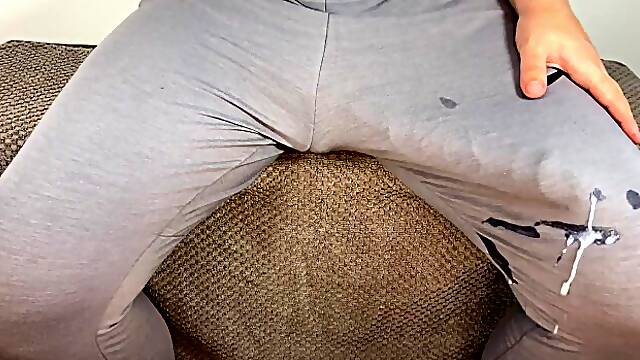 Giant weenie cum in panties hands free compilation