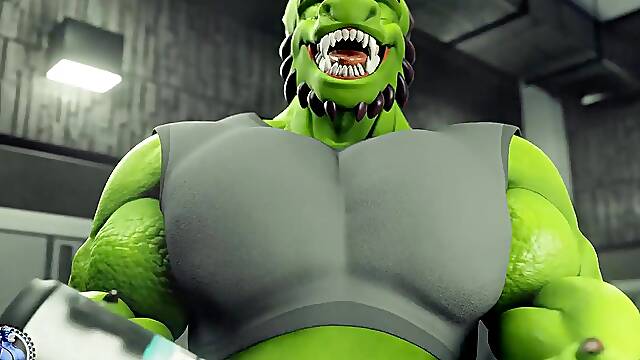 Reached His Peak, Syrl Dragon Hyper Macro Muscle Growth Animation