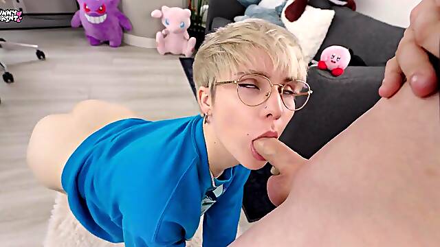 Femboy Stepbro Sucks and deepthroats Twink rod