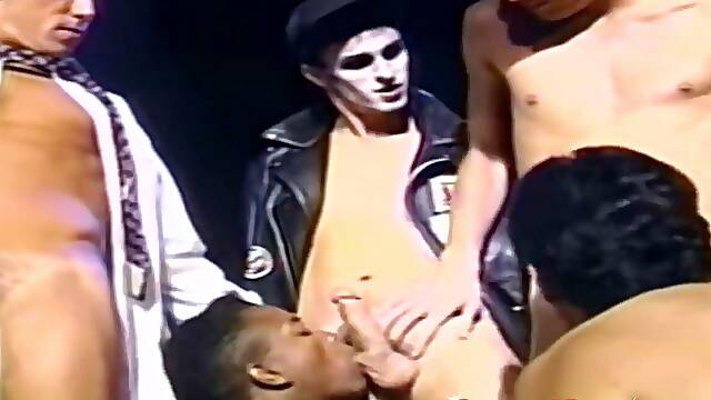 Classic wondrous fag deepthroating cock and receiving it anally