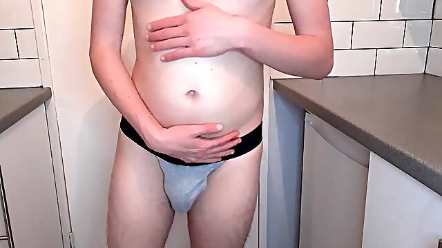 Belly slamming, devouring an extra thick plate of pasta