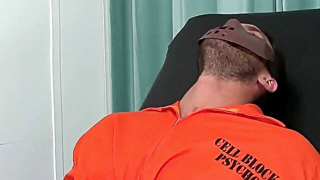 Restrained chance LeChance costume play during tickling session