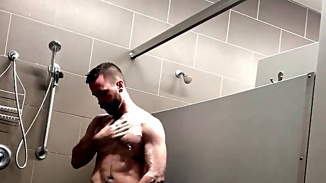Gay shower, outside