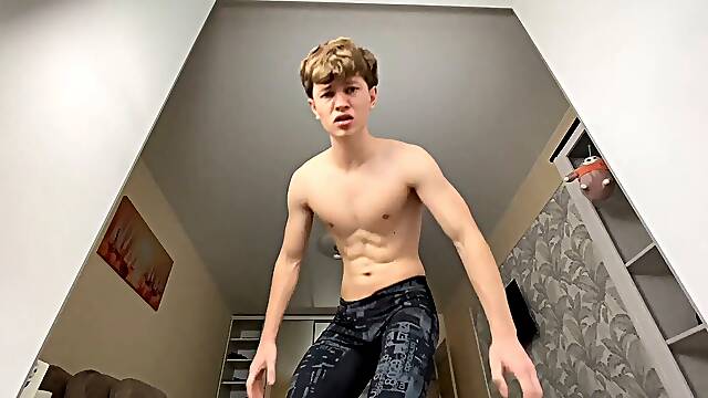 Man next Door & make his hefty Dick Explode Wth Ton of Cum after Workout Monster Cock domination