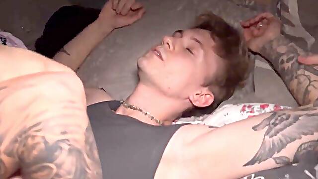 Total video dad and 2 stepsons with big cocks fuck tight asshole of cute twink and cum in his mouth and on his face