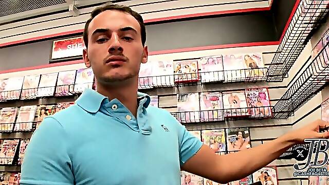 At A porn Shop, A Straight Male customer Is Tricked Into Having A Gay Man Suck His Cock Until He jism