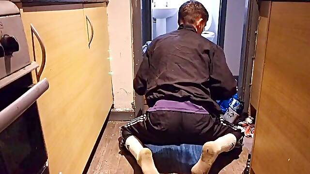 Stepbrother sloppy Clothes jerk