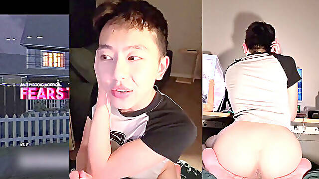 Frolicking Scary Game while riding a fuck stick