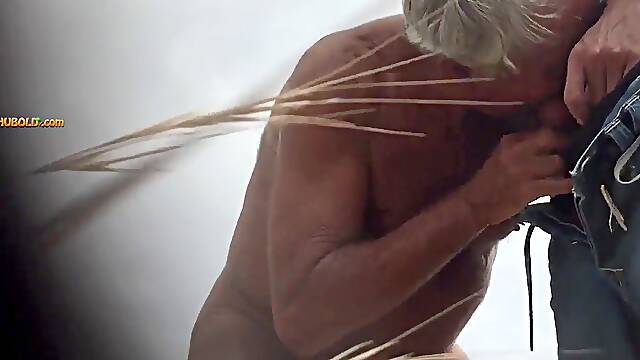 With grandfather in the woods 66