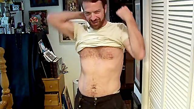 Undressing for a fur covered JO 4U by Hairyartist