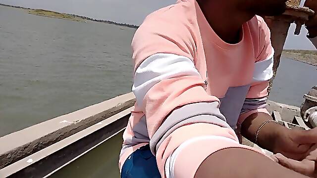 Pond Of Water Outdoor jungle woods Young homo Sexi Work In The trouser snake By The Pond.