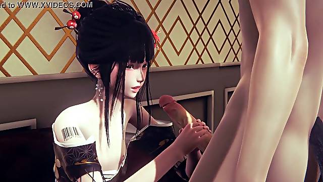 Yaoi Femboy - Mio handjob and pound - Sissy Trap Crossdresser japanese Asian Manga Anime Game Porn Gay