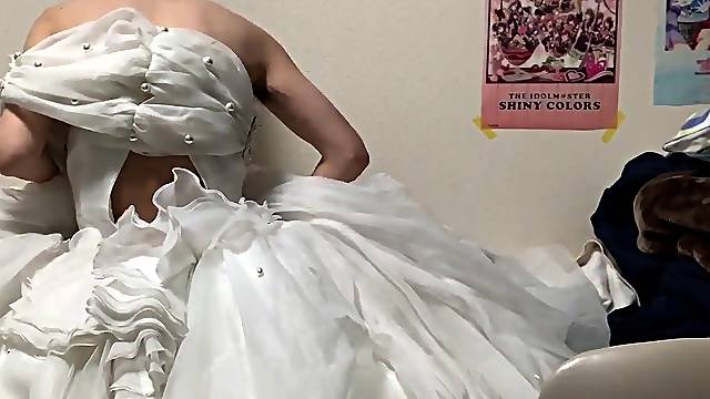 Wedding sundress masturbate off