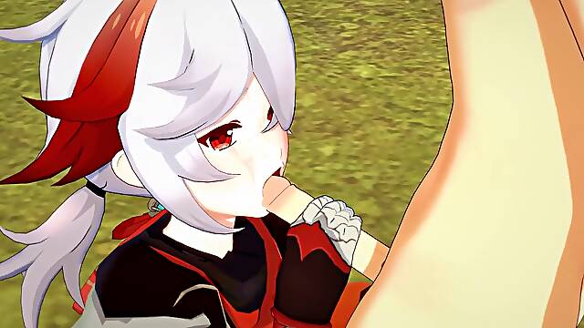 Genshin impact Yaoi - Kazuha blowjob to Aether