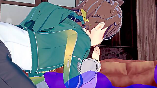 KonoSuba Yaoi - Kazuma suck off