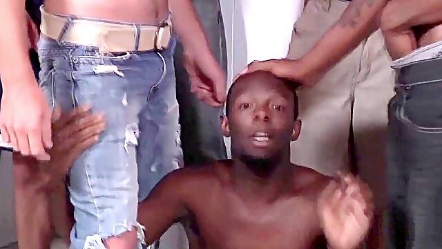 Hunk bukkake jizz slimed