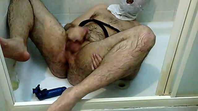 Pulverized by dildo in the shower pt2