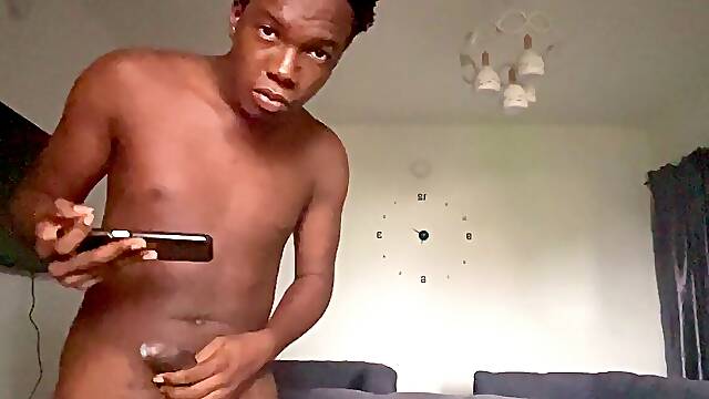 Ebony teen dude drains off to Judge Judy Lookalike (phone)