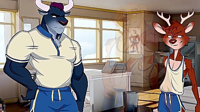 (gay) Whoops enormous chair dildo! The Prank #1 W HentaiGayming