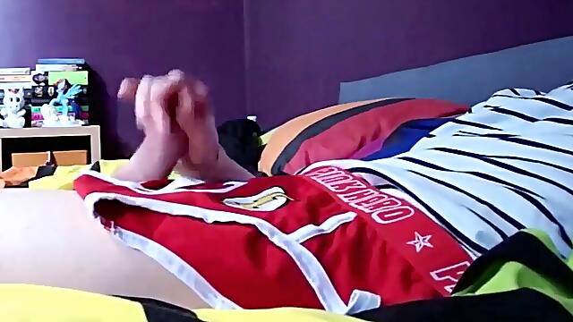 Sammy Andrews spunking on superhero lingerie