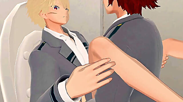 Kirisima and Bakugo have bang-out in the mens douche (MHA fanfiction English subtitles)