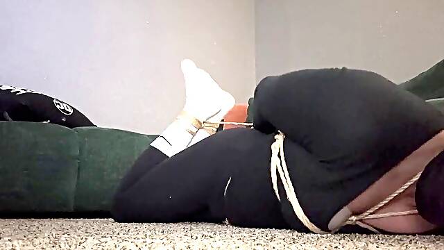 Self restrain bondage cross dresser