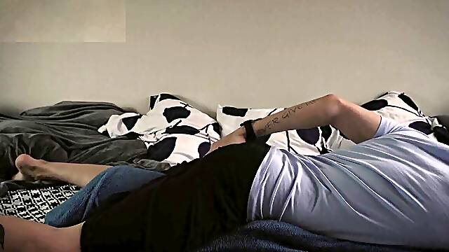 Morning Routine. Stepdaddy Undresses and Greedily Humping Pillow screams noisily Imagining Your taut Holes
