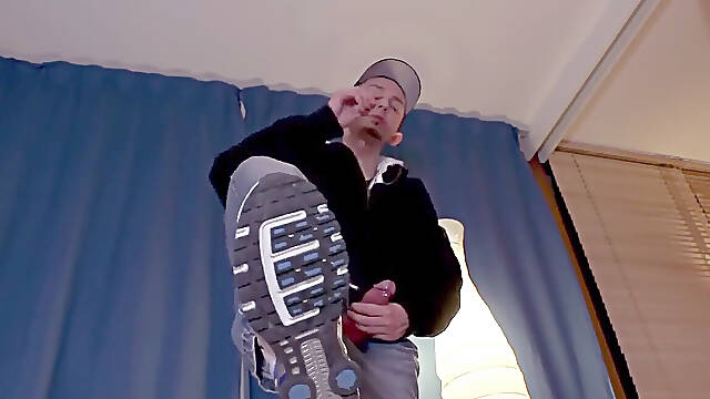 Chav smoking and railing enormous dildo - Picaldi, Shox