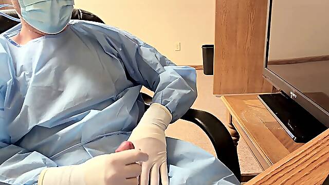 Surgical Glove Urine Sample and Masterbation