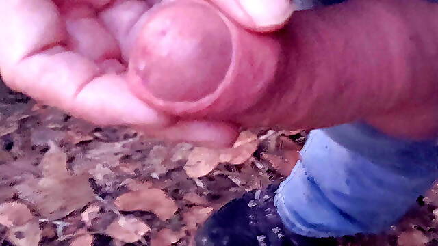 Public Cruising, Pissing, Walking with Cock Out in Woods - Rockard Daddy