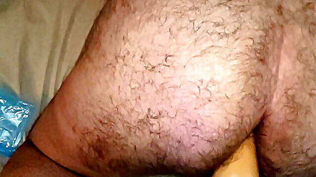 Fat pig slut rides rubber fist