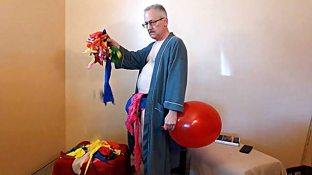 92) Part 2 - Red Tuf-Tex 24" Balloon Pop JO Cum