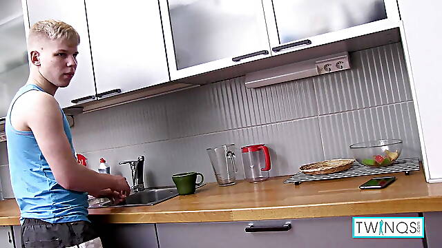 Blonde Twink Matthew Takes Pics Of His Stiff Cock As He Cums