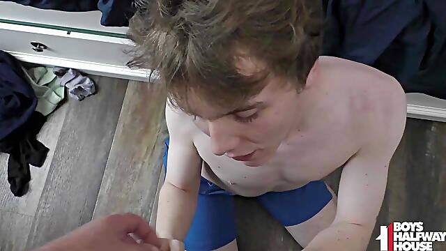 Fresh 18 Twink Gets His Jaw Stretched &amp; Filled With Cum By Daddy