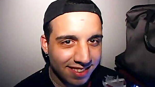 Capped Hispanola Man Sucky Dicky in Gay Ass Glory Hole Swallows Own Semen