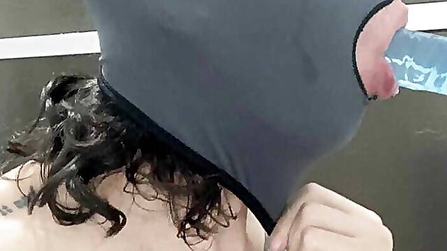 #2 - Deepthroat Training - First time with a dildo