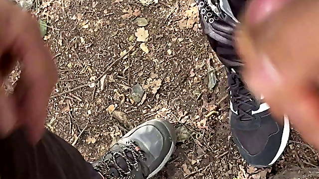 Me and my straight friend left our load in a teen in the woods