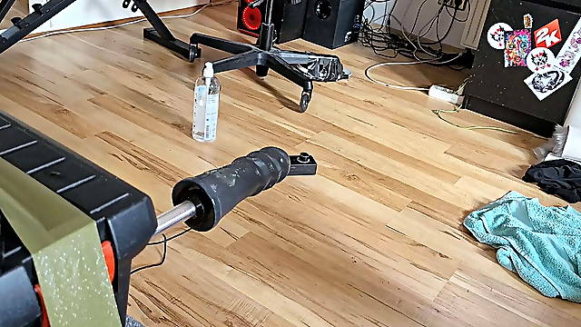 Fuckmachine pounds my ass creamy and hard 