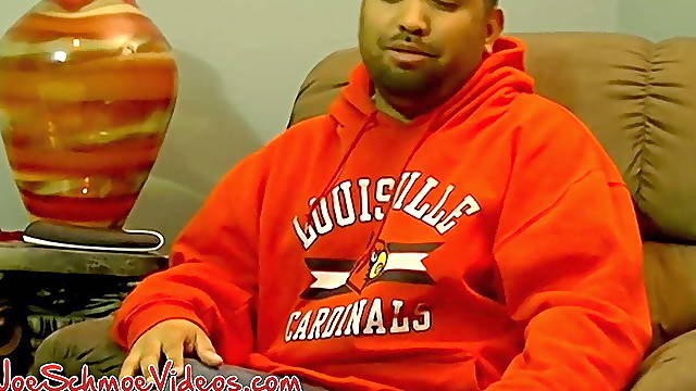 Chubby American amateur Matt cums in Joes mouth after BJ