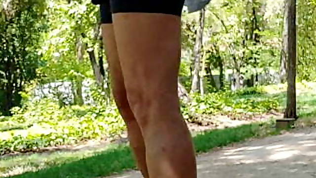 Furry fat bear enjoying nature, but many people nearby 2